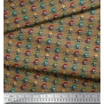 thumbnail image 2 of Soimoi Rayon Fabric Crossbone & Skull Halloween Print Fabric by The Yard 56 Inch Wide, 2 of 3