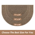 thumbnail image 4 of JAATOP 17"x 30" Doormat, Non-Slip Absorbent Welcome Mat, Dirt Trapper Indoor Entryway Rug, Machine Washable, Half Round, PP, Beige, 4 of 7