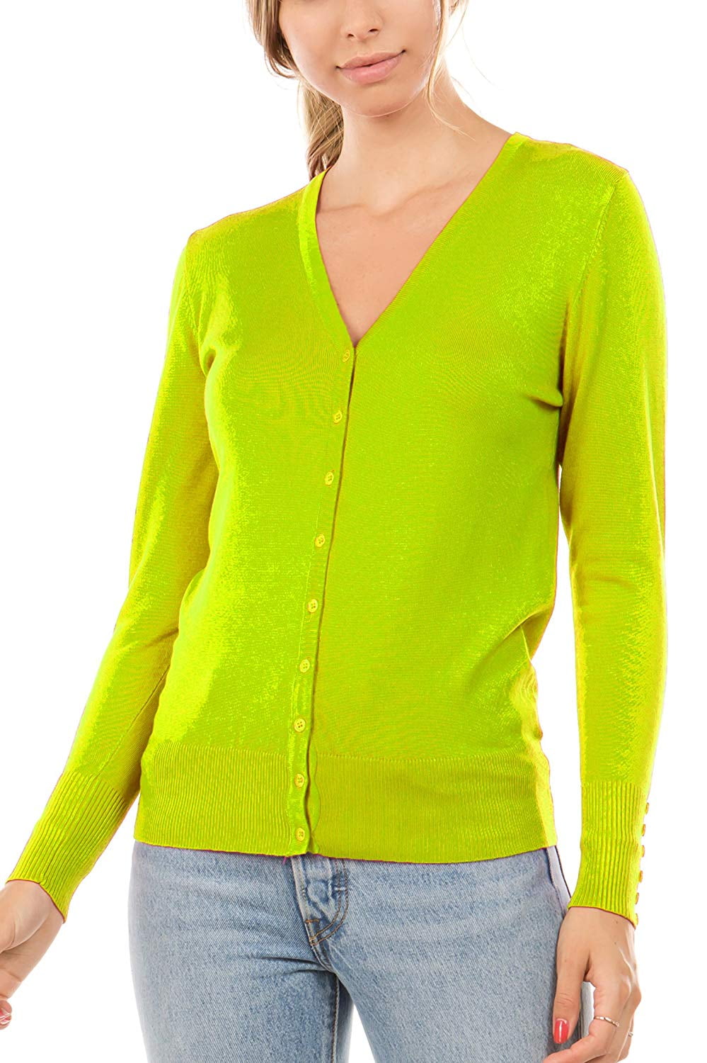 Western Pattern Knitted Button V Neck Cardigan Sweater