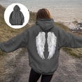 thumbnail image 2 of vigerkar Womens Hoodies Oversized Wings Graphic Sweatshirts Pullover Sweaters Long Sleeve Winter Fall Outfits Fashion Y2k Clothes (Grey, S), 2 of 5