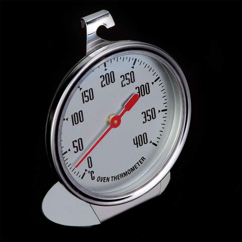Stainless Steel Temperature Gauges 0-400°C Oven Thermometer with Large Dial Kitchen Baking Supplies Stand Up Dial Oven Thermometer 