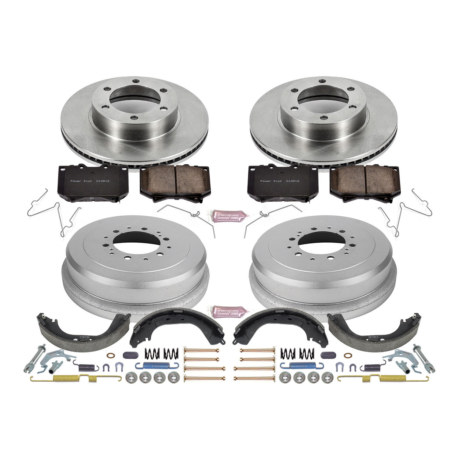 Power Stop Front and Rear Stock Replacement Drum and Shoe Kit KOE15099DK