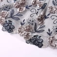 thumbnail image 6 of Coerni Girls Baby Blue Sleeveless Mesh Three Flowers Sequins Bow Dress Dress Dresses Baby Girl 1st Birthday Dress, 6 of 8