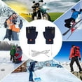 thumbnail image 4 of None Unisex Usb Winter Hands Gloves Heating Rechargeable Heated Fingerless Gloves, 4 of 5