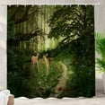 thumbnail image 3 of Fairy Trees Forest Shower Curtain Mystical Fantasy Forest Blue Nature Bath Curtain Waterproof Fabric Shower Curtain for Bathroom, 3 of 7