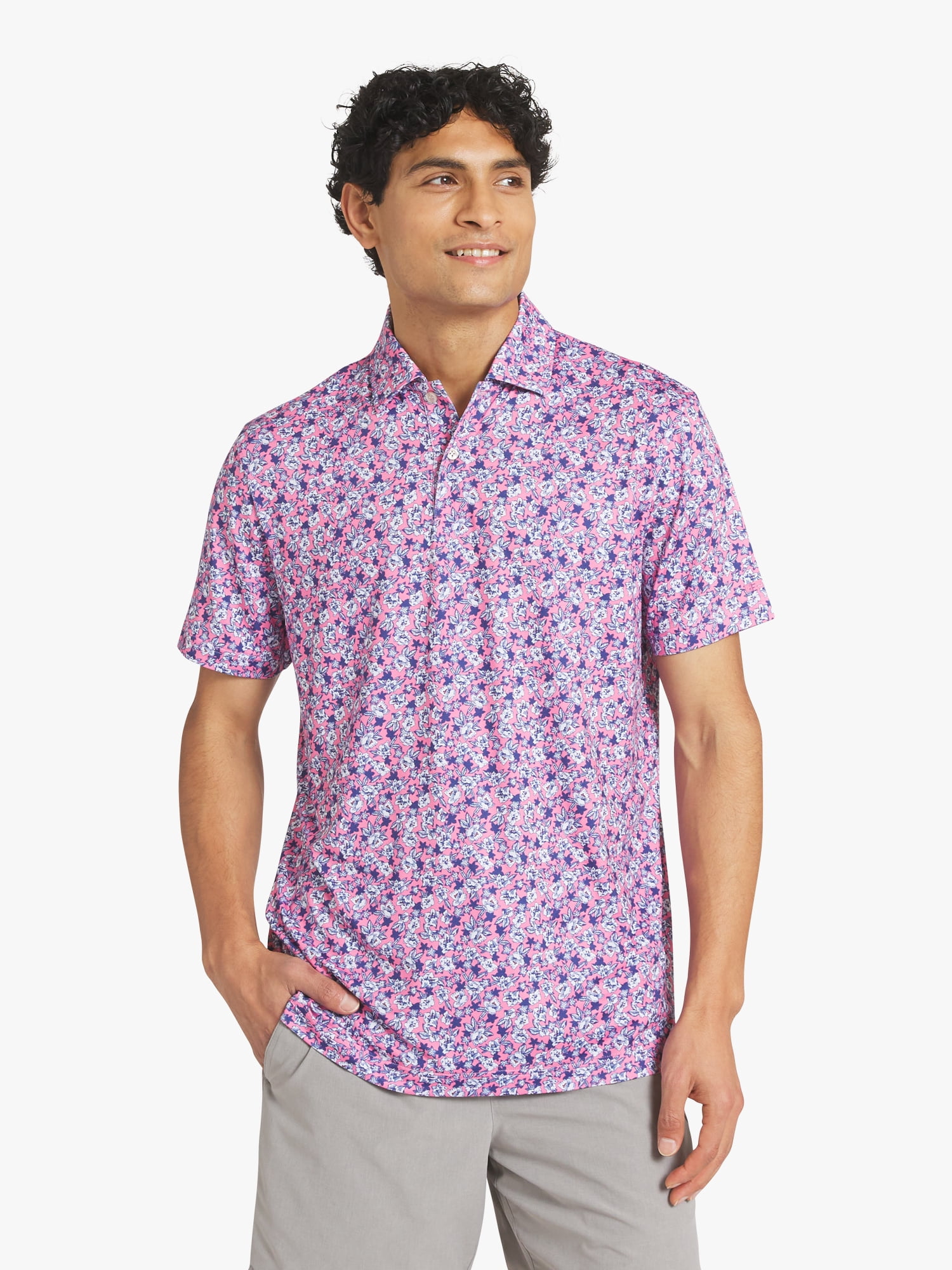 Chaps Men's and Big Men's Short Sleeve Performance Polo Shirt, Sizes S-3XL