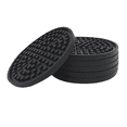 thumbnail image 2 of Black Round Silicone Rubber Drink Coasters ( 30) Non- Perfect for Homes &, 2 of 7
