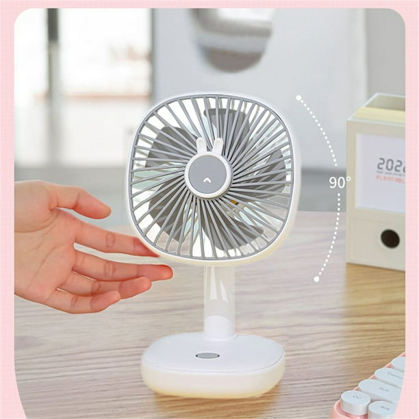 Electric Tabletop Fan Summer Cooler with Night Light Nightstand Household Living Room Fans Strong Powerful Air Cooling Device Household Dormitory