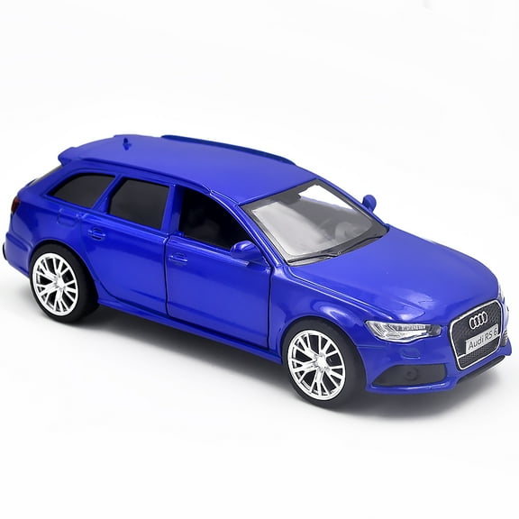 The 1:32 scale is suitable for Audi RS6 alloy die-cast car models, equipped with openable doors, lights, sound and spring-back function. Boys' toy cars, children's birthday gift toy cars.