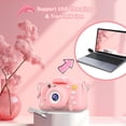 thumbnail image 4 of Kids Camera Toy, Cute Dolphin Cartoon Silicone Cover with 1080 HD, Toddler Selfie Digital Video Mini Camera for 3 4 5 6 7 8 9 10 12 Year Old Boys Girls, Christmas & Birthday Gifts, 32GB Card (Pink), 4 of 7
