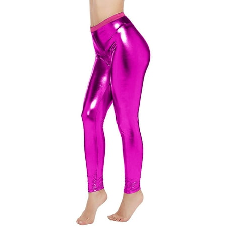 Xiaoxatg Womens Lingerie Sexy Women s Pure Color Stretch Slim Sexy Interest Bright Leather Leggings Role Playing Lingerie for Women Large