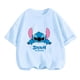 thumbnail image 4 of Camisón bonito de verano para niñas, camiseta con estampado 3D de Lilo y Stitch, camiseta de manga corta con cuello redondo, ropa de moda informal para niñas, 4 of 5