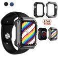 thumbnail image 1 of for Apple Watch Series 7 44mm Case, 2 Piece All Around Protective Case Soft With Built in TPU Screen Protector Ultra-Slim Bumper Scratch Resistant Case Cover -Black, 1 of 8