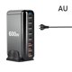 thumbnail image 1 of CAIROYAR Estación de carga rápida de escritorio con 8 puertos USB 3.0 tipo C PD de 600 W y torre de carga para EE. UU., 1 of 7