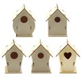 thumbnail image 1 of Kit de casita para pájaros de madera DIY timcorr 5 uds, 1 of 8