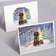 thumbnail image 3 of Merry Christmas Boykin Spaniel Snowy Winter with Gifts Tree Decorations 7x5in Folded Greeting Card Dog Lover Single Note Card with Envelope - 12020, 3 of 5