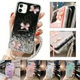 thumbnail image 2 of Pour Apple iPhone 7 Étui de Protection Intelligente Blanche Antichoc avec Paillettes et Cristal Papillon, 2 of 5
