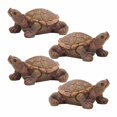 thumbnail image 1 of Paquete de 4 mini adornos de tortuga de simulación, adorno de maceta de plantas suculentas de jardín de hadas realista, 1 of 5