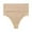 Beige, variant on Women's Seamless T-Pants - Nylon Spandex, Mid Waist, Cotton Crotch - Sexy Sports Yoga Thong Underwear