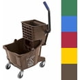 thumbnail image 2 of Carlisle 3690869 Commercial Mop Bucket with Side Press Wringer, 26 Quart Capacity, Brown, 2 of 8