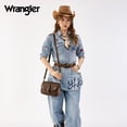 thumbnail image 6 of Wrangler Purse for Women Stylish Shoulder Bag Handbag Crossbody Bag Trendy Western Design Durable Leather, Coffee, 6 of 7