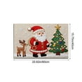 thumbnail image 3 of ToyKingdee Christmas Kitchen Rugs Bathroom Rug Non-Slip Red Door Mat Rugs for Entryway Indoor, Small Washable Throw Soft Bath Mat, Holiday Decor Untra-Thin Carpet, 3 of 6