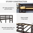 thumbnail image 6 of DHP Milton Kids' Low Loft Bed with Slide, Twin, Brown, 6 of 9