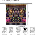thumbnail image 2 of Rideaux Indiens Boho Motif Éléphant Fleur Rideaux Imprimés Décoration Chambre Salon Rideaux Occultants W63 *'L63 Pouces, 2 of 8