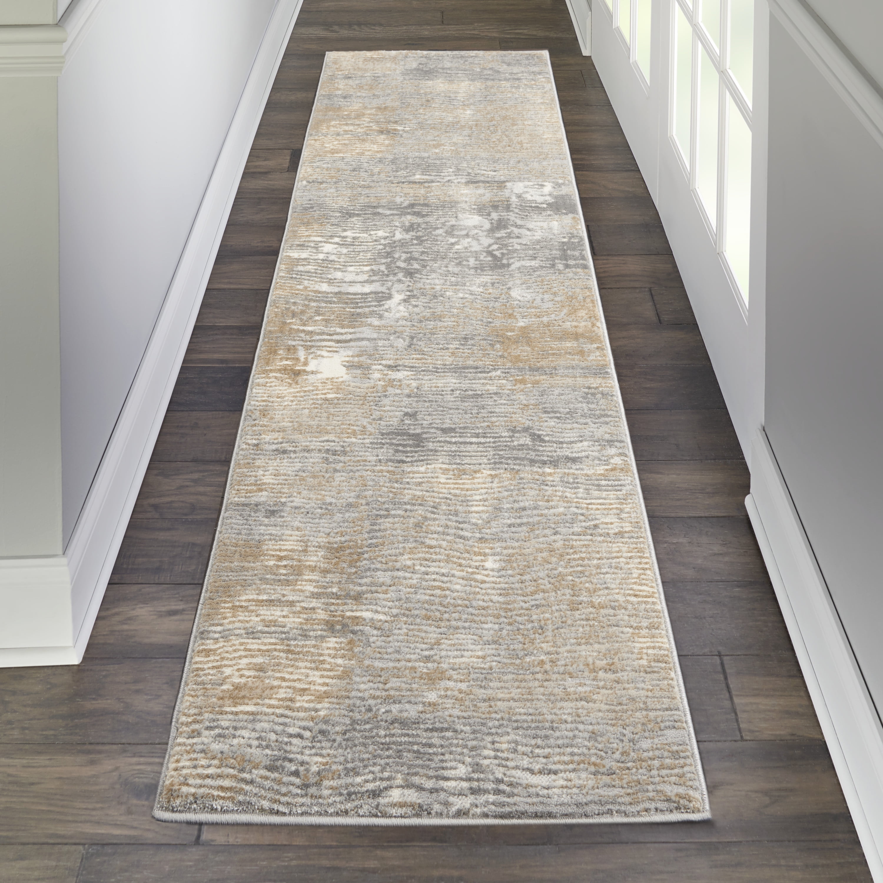 Nourison Solace Abstract Grey/Beige Area Rug
