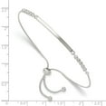 thumbnail image 2 of 2.3mm 925 Sterling Silver Silver Plated With Cubic Zirconia Adjustable ID Bracelet Identification Bracelet for Women, 2 of 2