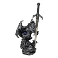 thumbnail image 4 of Legendary Silver Sorcerer Dragon Carrying Orb and Sword Letter Opener Figurine, 4 of 10