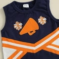 thumbnail image 5 of SUXIAN Baby Girl Cheerleading Set Shirts Skirts Halloween Cheerleading Outfits for Girls Age 0-4 Years Navy 4Y, 5 of 7