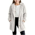 thumbnail image 5 of Posijego Big Girls Winter Coats Fleece Hooded Long Sleeve Warm Winter Outerwear Fuzzy Jacket for Teens, 5 of 6