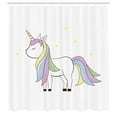 thumbnail image 3 of Ambesonne Unicorn Party Shower Curtain, Horse Doodle, 69"Wx70"L, White and Multicolor, 3 of 5