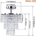 thumbnail image 6 of Small Crystal Chandelier Led Crystal Ceiling Lights 3 Tiers Crystal Raindrops Pendant Lighting Fixture Decoration for Bedroom Hallway Living Room,Chrome,E26, 6 of 9