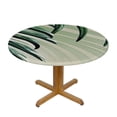 thumbnail image 3 of HAOXIT Round Tablecloth Green Table Cloth Table Cover for Kitchen Dining Tabletop Decoration Parties Weddings 38-42, 3 of 8