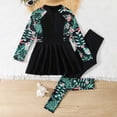 thumbnail image 2 of Zanarzt Swim Dresses for Toddler 2 Pcs Zipper Long Sleeve Long Pants Swimsuit for Girls Full Body Swimwear Rash Guard Teens Bathing Suit Black,10-11 Years, 2 of 7
