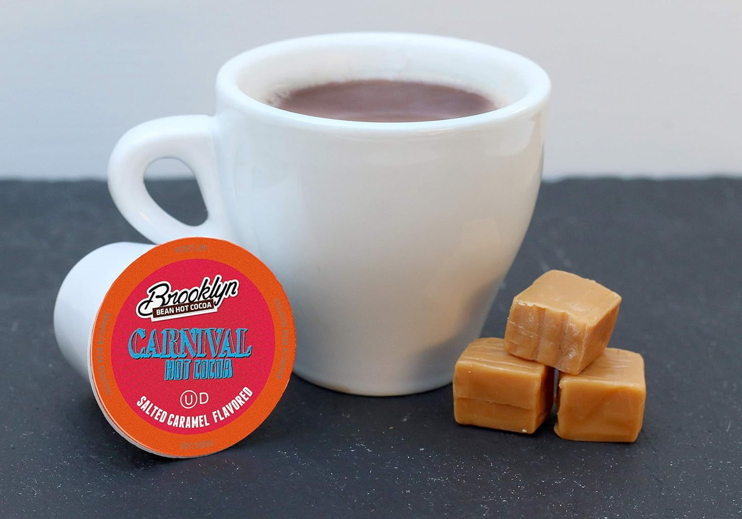 Brooklyn Bean Roastery Salted Caramel Flavored Cocoa Pods for Single-Serve Coffee Brewers, 40-Pack