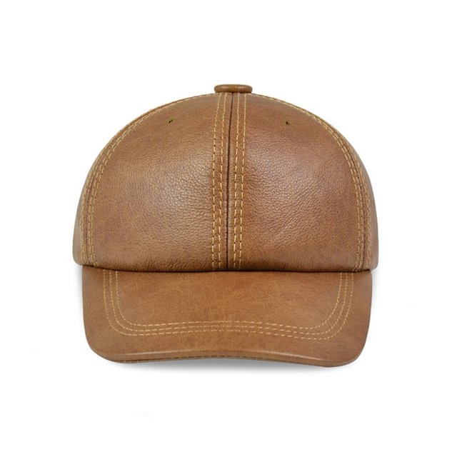 Genuine Real Leather Men's Caps Hats New Style Baseball Cap Hat One Size With 3 Colors