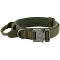 thumbnail image 1 of GHSDFBB Plutus Pet Tactical Dog Collar, Soft Padded, Adjustable with Heavy Duty Metal Buckle, Military Dog Collar with Control Handle for Medium Large and Extra Large Dogs (M, Ranger Green), 1 of 7