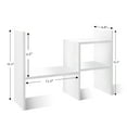 thumbnail image 6 of Adjustable Wood Desktop Shelf Organizer Office Storage Rack for Home 13 x 6.8 x 15 inches White, 6 of 11
