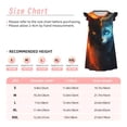thumbnail image 3 of Balery Red And Blue Fire Cat Camisón de princesa para niñas, pijama de algodón con mangas abullonadas, suave y bonito.-Small, 3 of 6