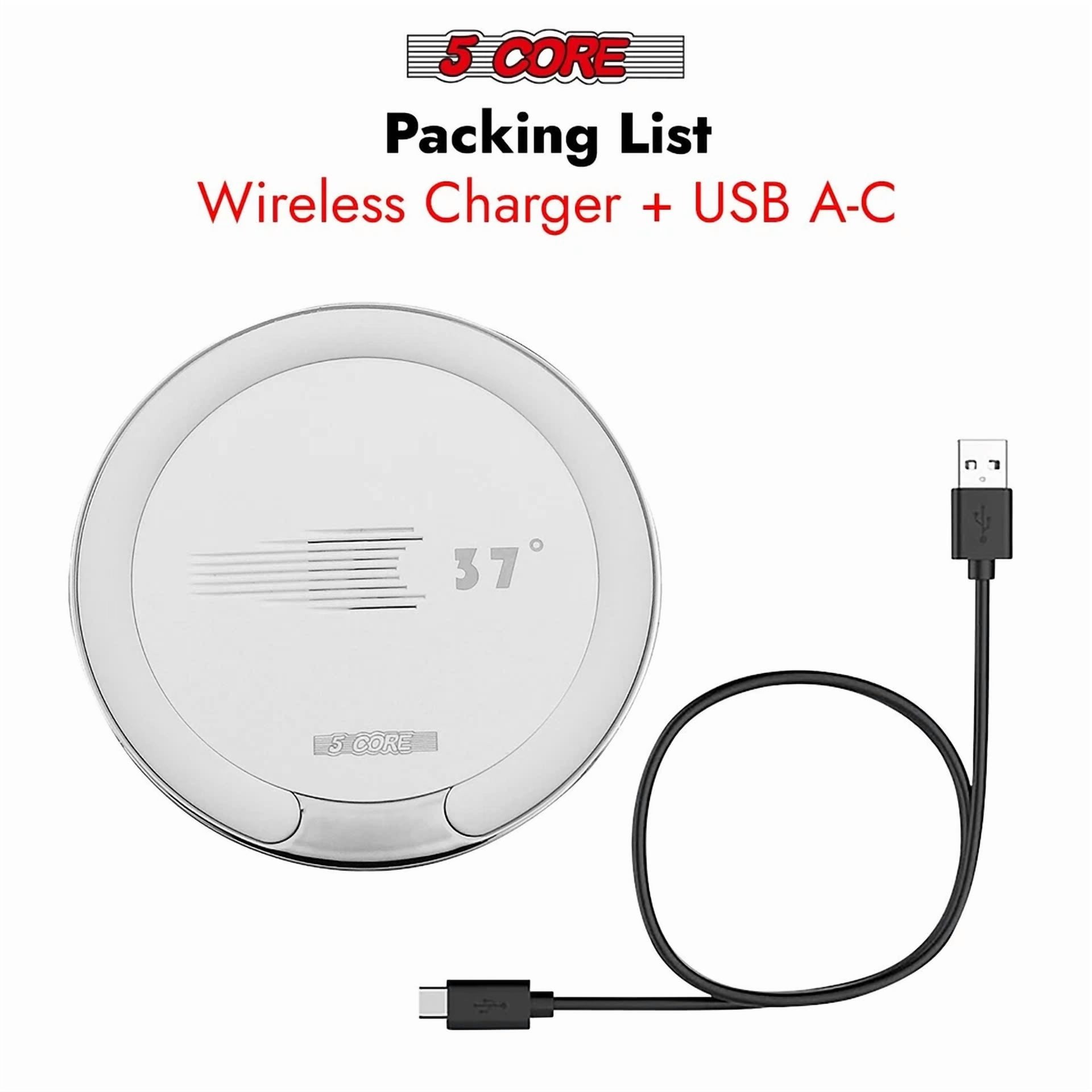 CRESTIN- 5Core Wireless Phone Charging Pad 15W Wire Less Fast Slim Charger Mat Cargador