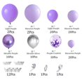 thumbnail image 4 of Ensemble de 109 Pcs de Ballons Couronne Papillon Violet Kit Guirlande de Ballons Violet, 4 of 8