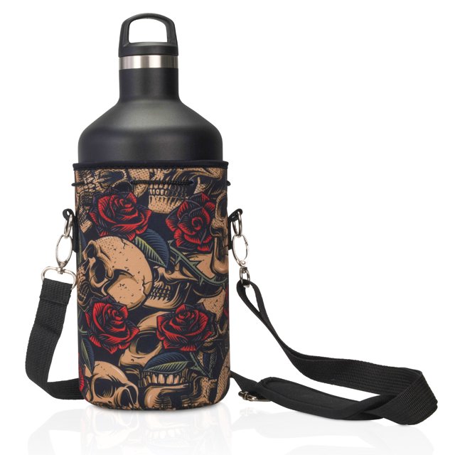 Made Easy Kit Neoprene Water Bottle Carrier Holder with Adjustable Shoulder Strap for Insulating & Carrying Water Container Canteen Flask Available in 5 Sizes