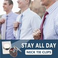 thumbnail image 3 of Magnetic Invisible Tie Clip Automatically Fixed Stainless Steel Shirt Magnetic Invisible Magnetic Invisible Tie Tie Clips for Men Gifts, 3 of 9