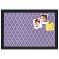 thumbnail image 2 of PinPix 18x12 Custom Cork Bulletin Board Quatrefoil Purple Poster Board Has a Fabric Style Canvas Finish, Framed in Quatrefoil Purple, by ArtToFrames (PinPix-282), 2 of 6