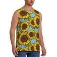 thumbnail image 2 of Fotbe Sunflowers Men's Camiseta sin Mangas Estampada para Hombres, Playera Casual para Gimnasio, Entrenamiento, Playa-Medium, 2 of 7