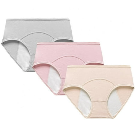 

Xmarks 3 Packs Women s Cotton Underwear High Waist Stretch Briefs Soft Underpants Breathable Ladies Panties Green+PinkSkin XL