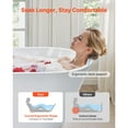 thumbnail image 3 of KFFKFF Acrylic Freestanding Bathtub, 59-Inch Modern Soaking Tub with Polished Chrome Overflow and Drain, Sleek Oval Design Standalone Tub for Contemporary Bathrooms or Renovation Projects, 3 of 9